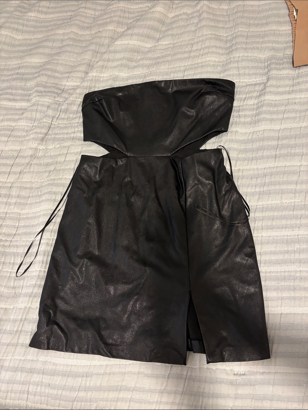 Amanda Uprichard Black Strapless Mini Dress